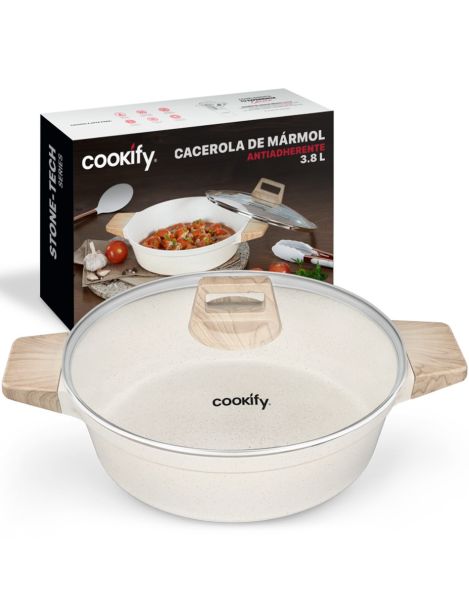 Cacerola con tapa de Mármol 28 cm