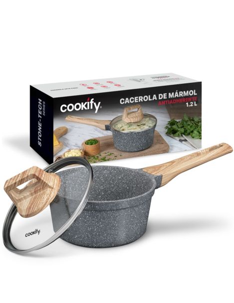 Cacerola con tapa de Mármol 16 cm