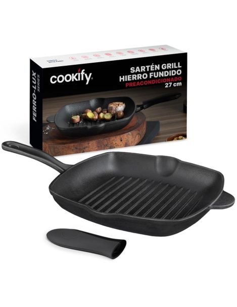 Sartén Grill de Hierro Fundido 27 cm