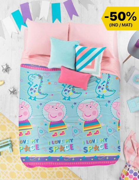 Cobertorcito Peppa I love my Space