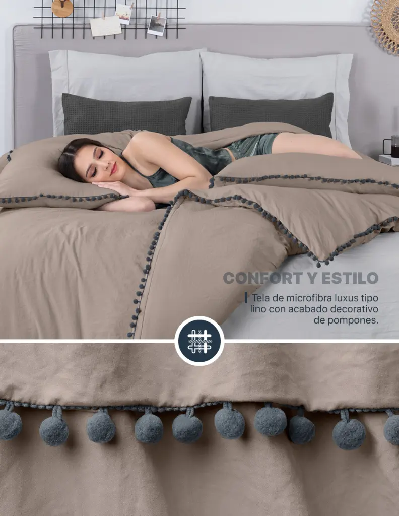 Esquimal-Funda-Duvet-Microfibra-Pompones-Cafe-Gris-03.webp