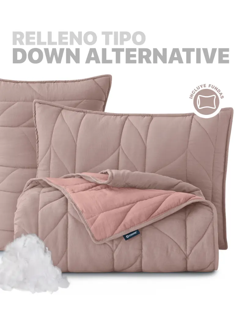 Esquimal-Edredon-Acolchado-Trenzado-Palo-de-Rosa-Con-fundas-almohada-02.webp