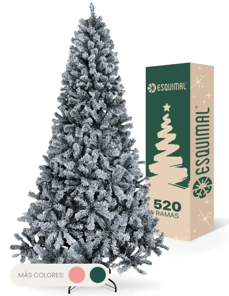 ÁRBOL DE NAVIDAD NEVADO FRONDOSO FORMA CÓNICA CEDRO DEL HIMALAYA