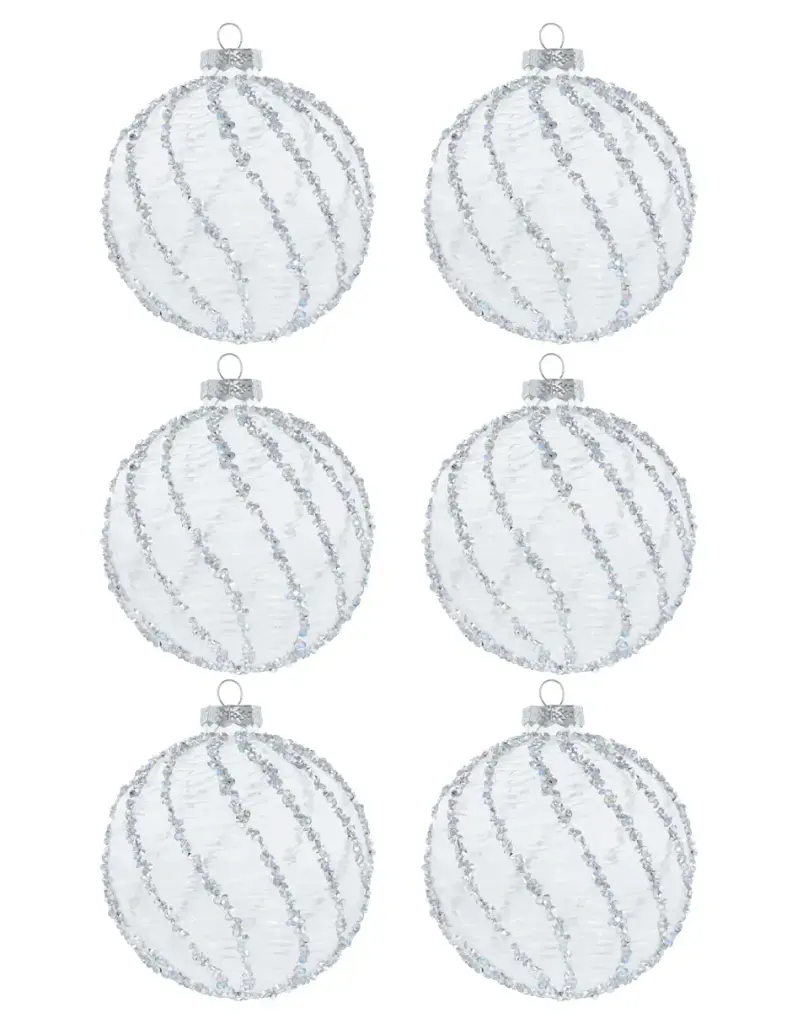 ESFERAS DE CRISTAL ESCARCHA 6 PIEZAS