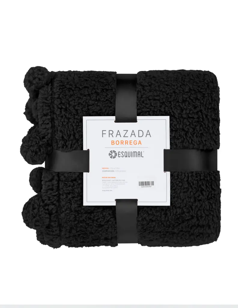 FRAZADA BORREGA POMPONES