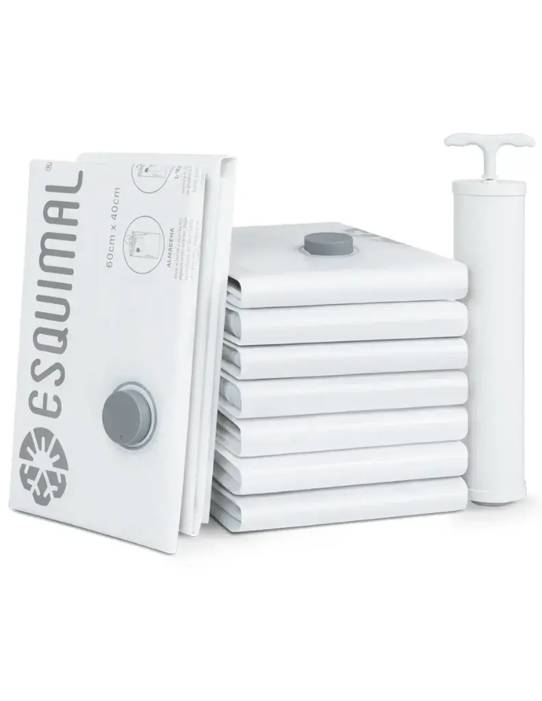 SET BOLSAS DE ALMACENAMIENTO AL VACÍO CON BOMBA DE AIRE (60 x 40 cm)