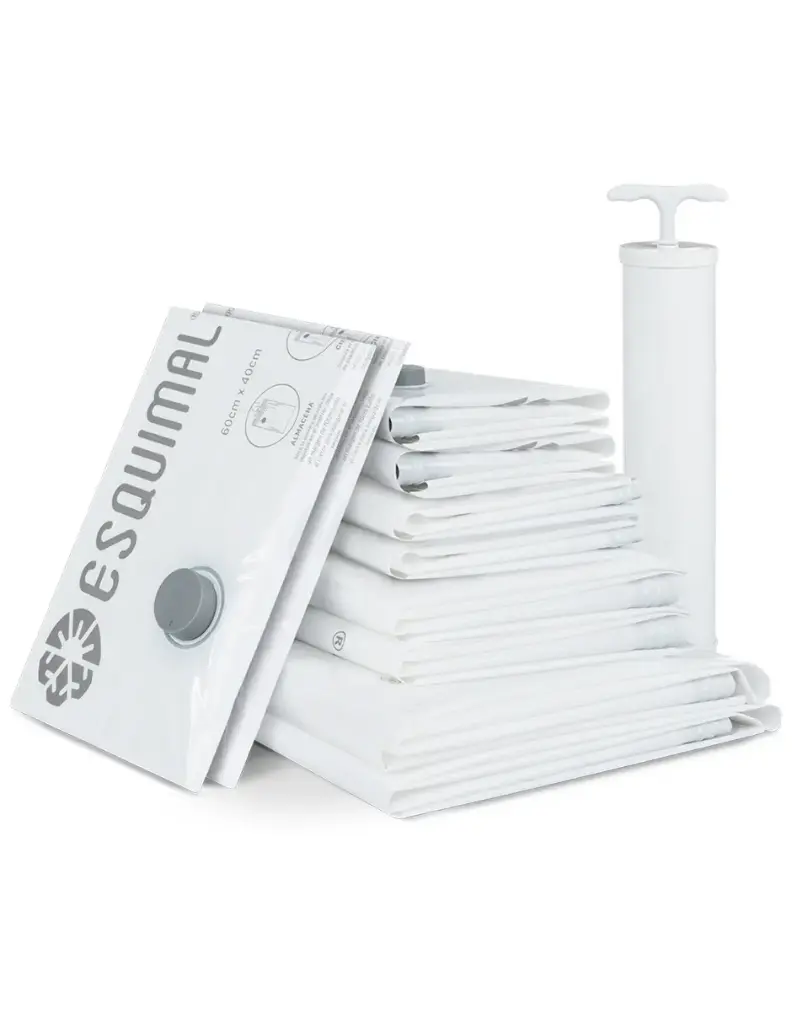 SET BOLSAS DE ALMACENAMIENTO AL VACÍO 4 MEDIDAS CON BOMBA DE AIRE