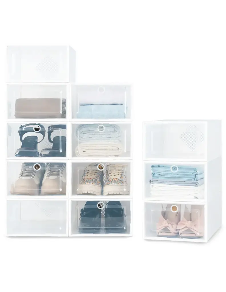 SET 12 PZS CAJA ALMACENAMIENTO APILABLE