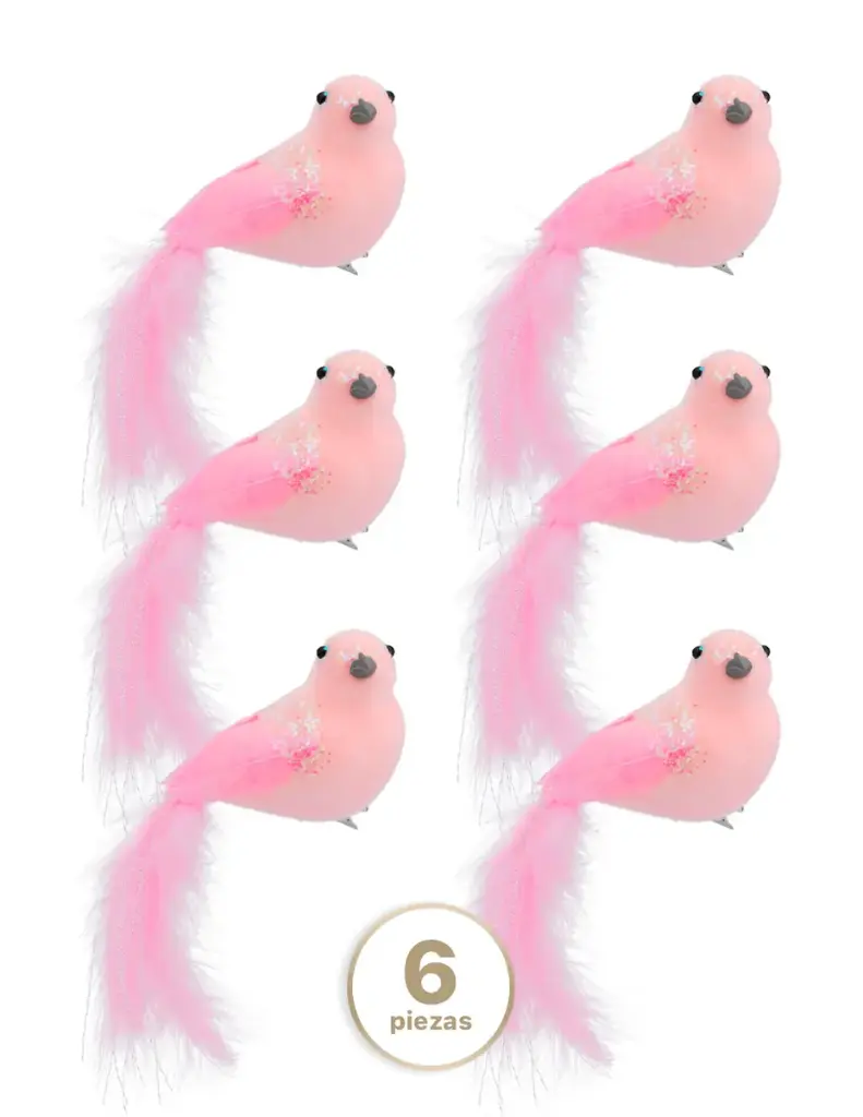ADORNOS PAJARITOS 6 PIEZAS