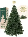 ÁRBOL DE NAVIDAD VERDE CLÁSICO ROBUSTO CON ESTRELLA DORADA CEDRO DEL HIMALAYA