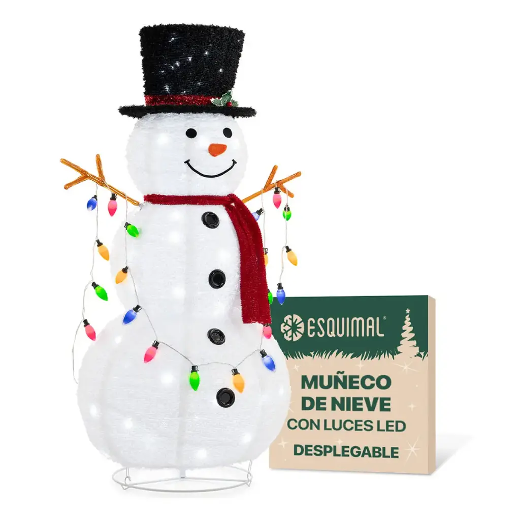 DECORACIÓN EXTERIOR MUÑECO DE NIEVE 1 PIEZA ESQUIMAL 62 cm * 48 cm * 120 cm 100% POL 