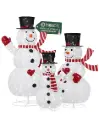 DECORACIÓN EXTERIOR FAMILIA MUÑECO DE NIEVE 1 SET (3 PZS) ESQUIMAL (GRANDE) 110 cm * 66 cm * 150 cm (MEDIANO) 84 cm * 55cm * 120 cm (PEQUEÑO) 66 cm * 39 cm * 90 cm 100% POL 