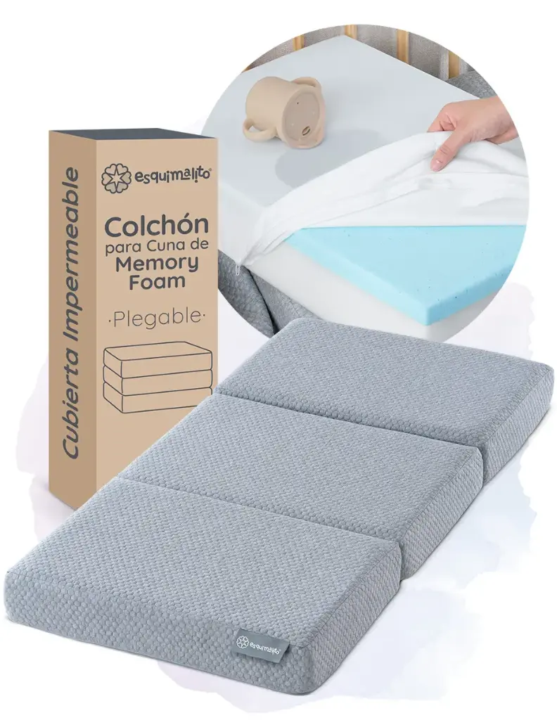 COLCHON CON CUBIERTA IMPERMEABLE CUNA