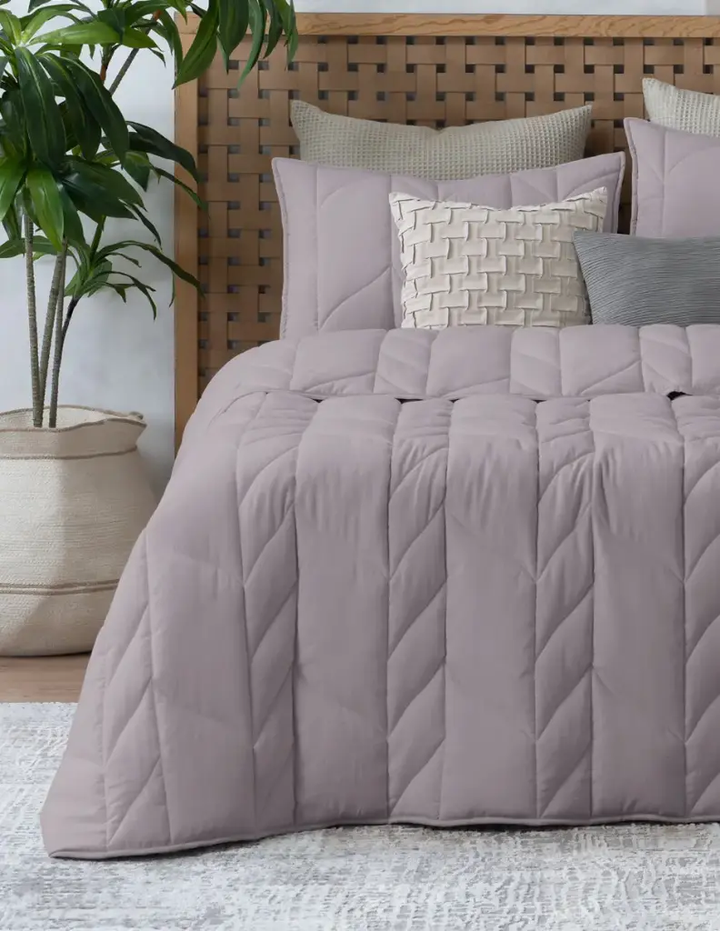 EDREDÓN DUVET TRENZADO LAVANDA