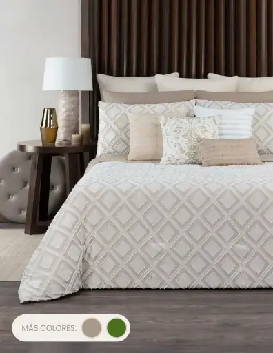 EDREDÓN LUXUS CON HILOS ENTRESACADOS