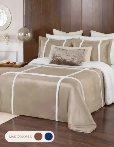 EDREDÓN LUXUS  CON LAZO DE BORREGA