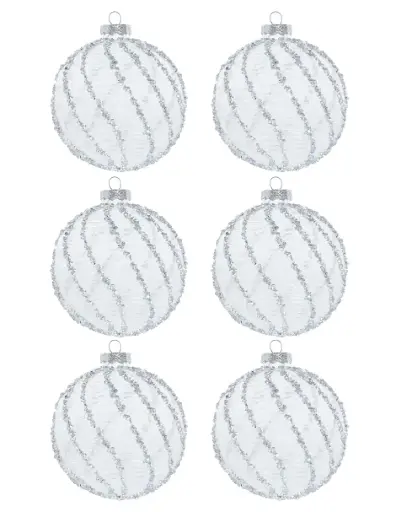 [CHCT453] ESFERAS DE CRISTAL ESCARCHA 6 PIEZAS