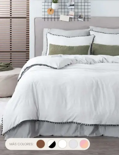 FUNDA DUVET POMPONES
