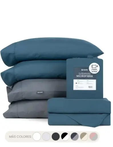 SABANA MICROFIBRA + FUNDAS