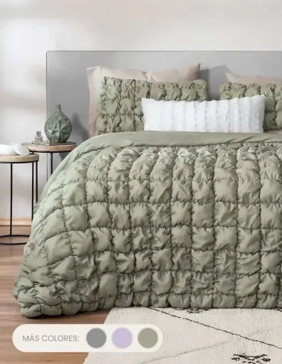 SET DE EDREDÓN LUXUS CAPITONADO 3D