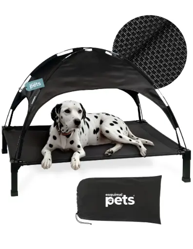 CAMA ELEVADA CON DOMO IMPERMEABLE PARA MASCOTA