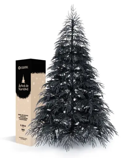 [MCT368] ARBOL DE NAVIDAD NEGRO 965 RAMAS 220x152 cm 
