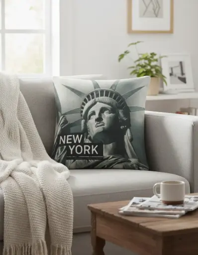 [0709014845] COJÍN ESTAMPADO LIBERTAD