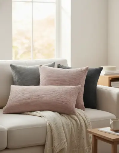 [PM0186889] COJÍN LUXUS MUSELINA ONDULADO