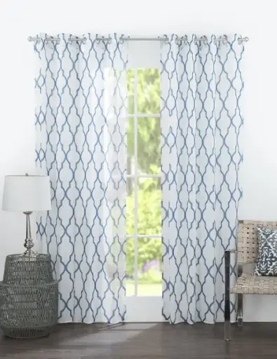 [0817992290] CORTINA TIPO LINO ESTAMPADA ALFA